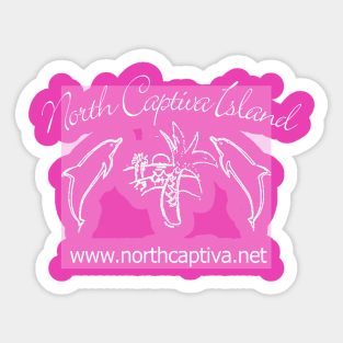 North Captiva Island Dolphin Logo Sticker